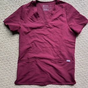 Burgundy Figs Scrubs - top never worn in size XS, bottoms skinny leg size S